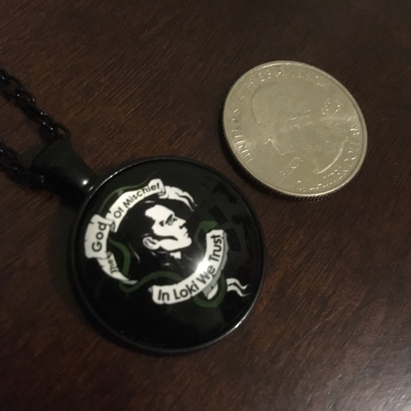 🎂 Loki Glass Cabochon Necklace 🎂 - Picture 4 of 5